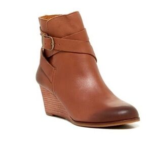 Lucky Brand Ginnie Wedge Bootie Toffee Size 6.5